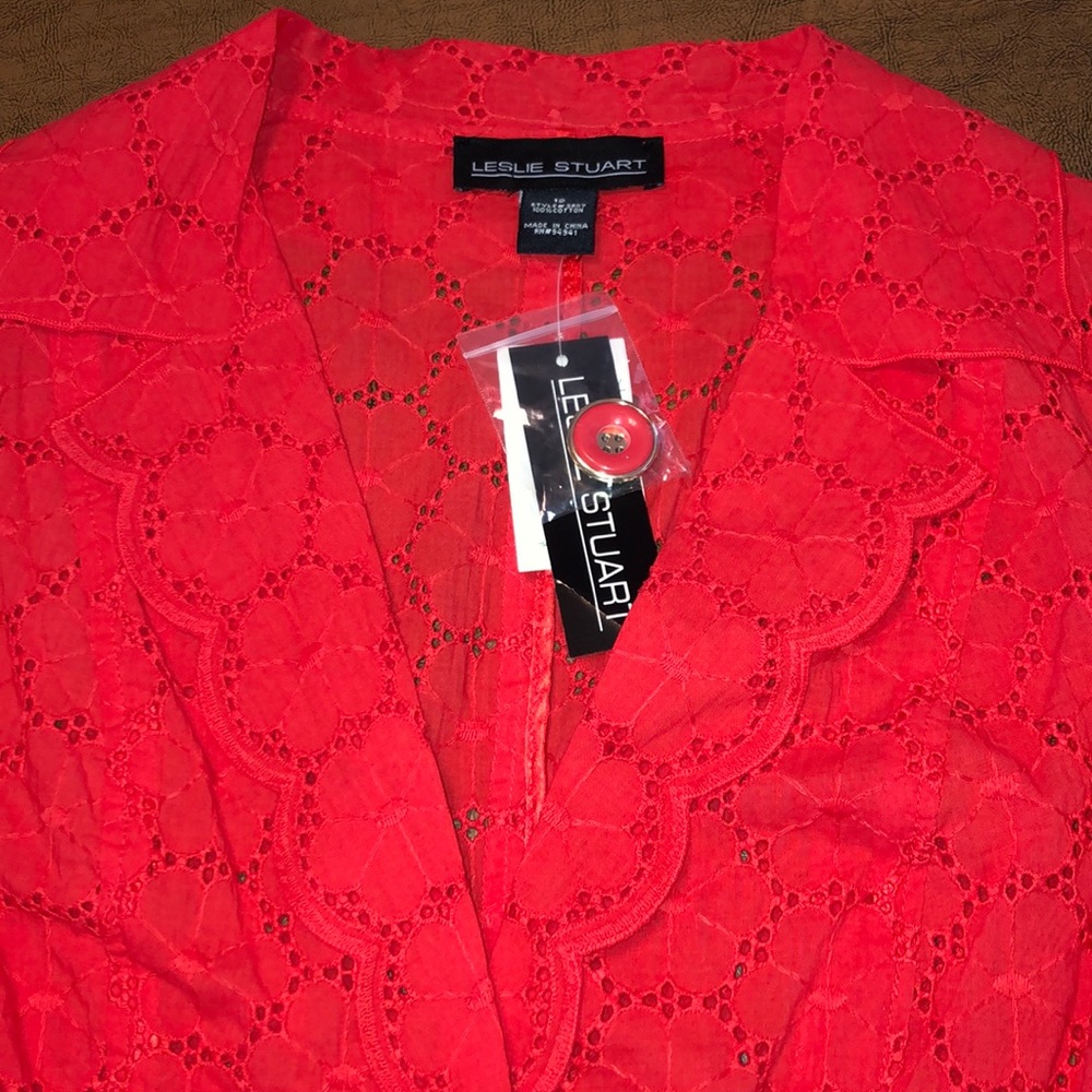 LESLIE STUART Coral Single Button Blazer Jacket
